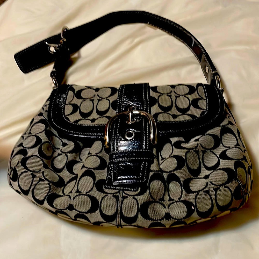 Cute small coach purse. Comes with wallet and cover for check book.